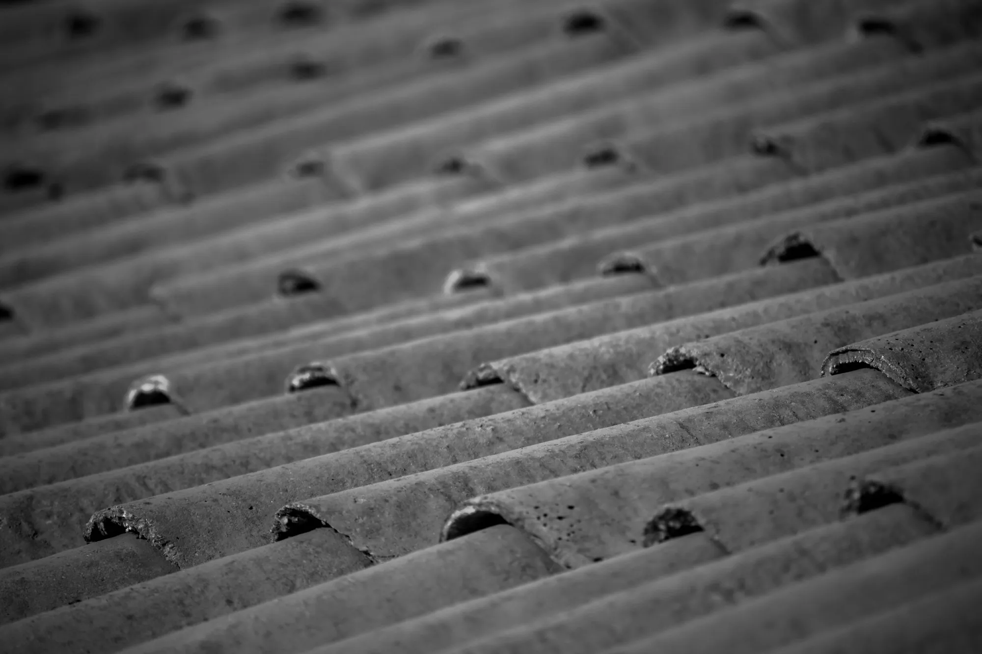 Corrugated cement roofing sheet surface